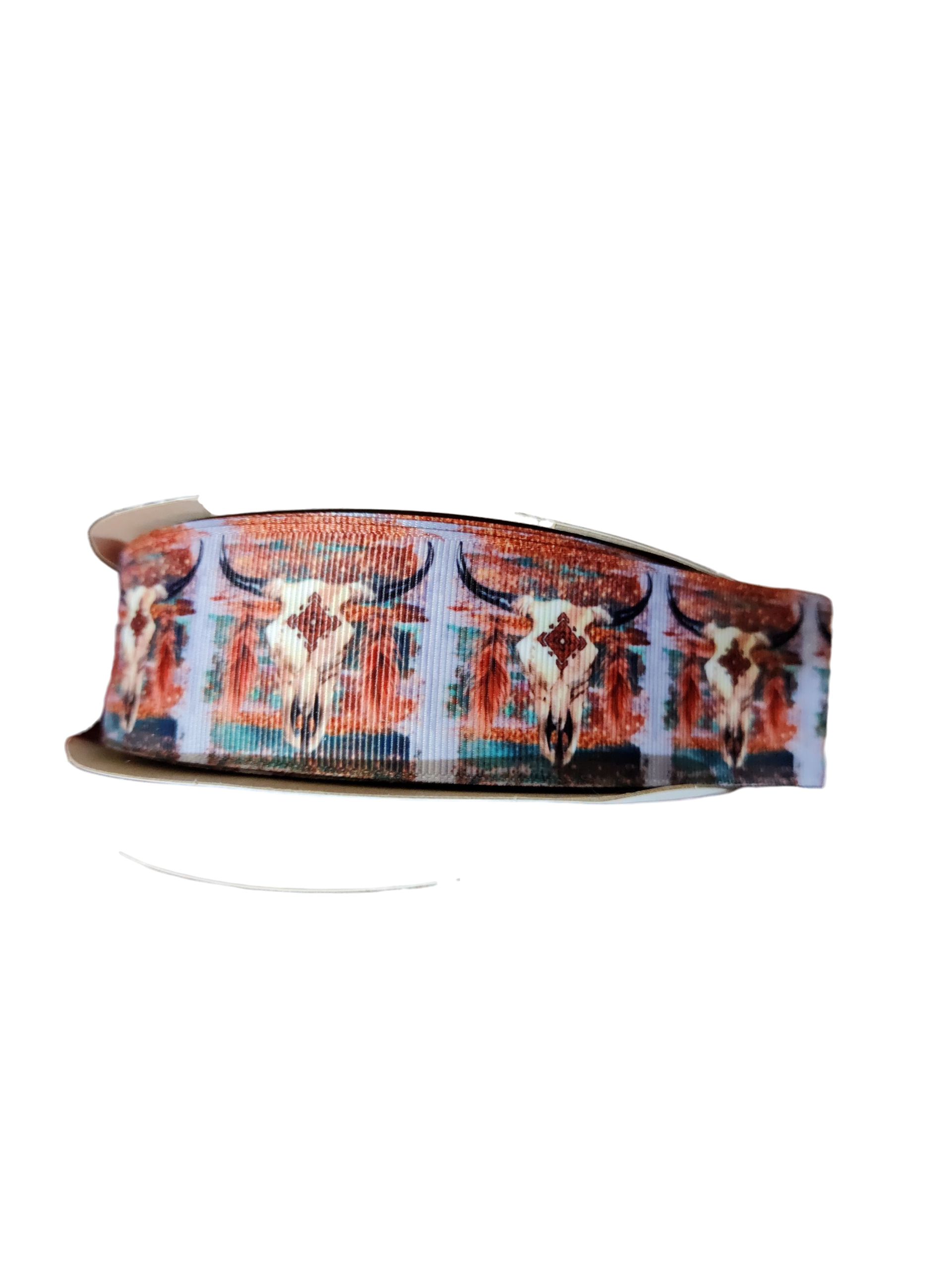 1.5" Wide Western Bull Skull Nylon Dog Collar | Purrfect Pet Kingdom