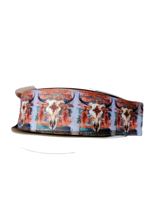 1.5" Wide Western Bull Skull Nylon Dog Collar | Purrfect Pet Kingdom