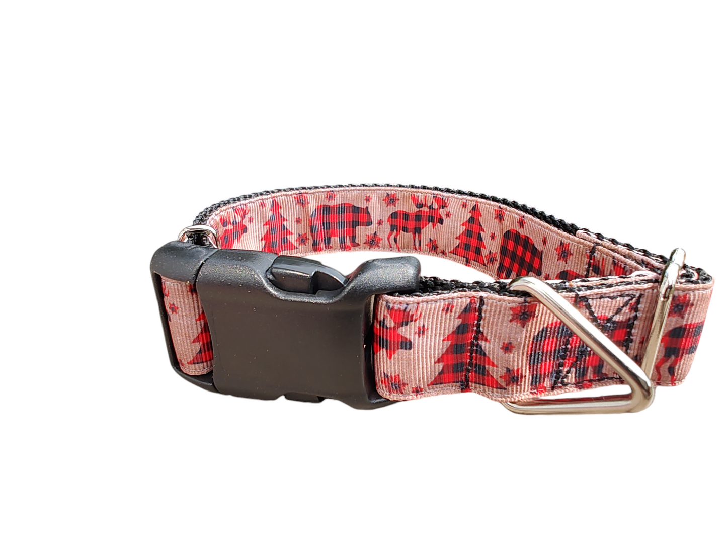 Plaid Forest Nylon Dog Collar | Purrfect Pet Kingdom