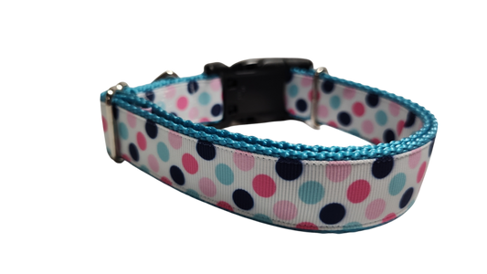 Polka Dots Pattern Nylon Dog Collar | Purrfect Pet Kingdom