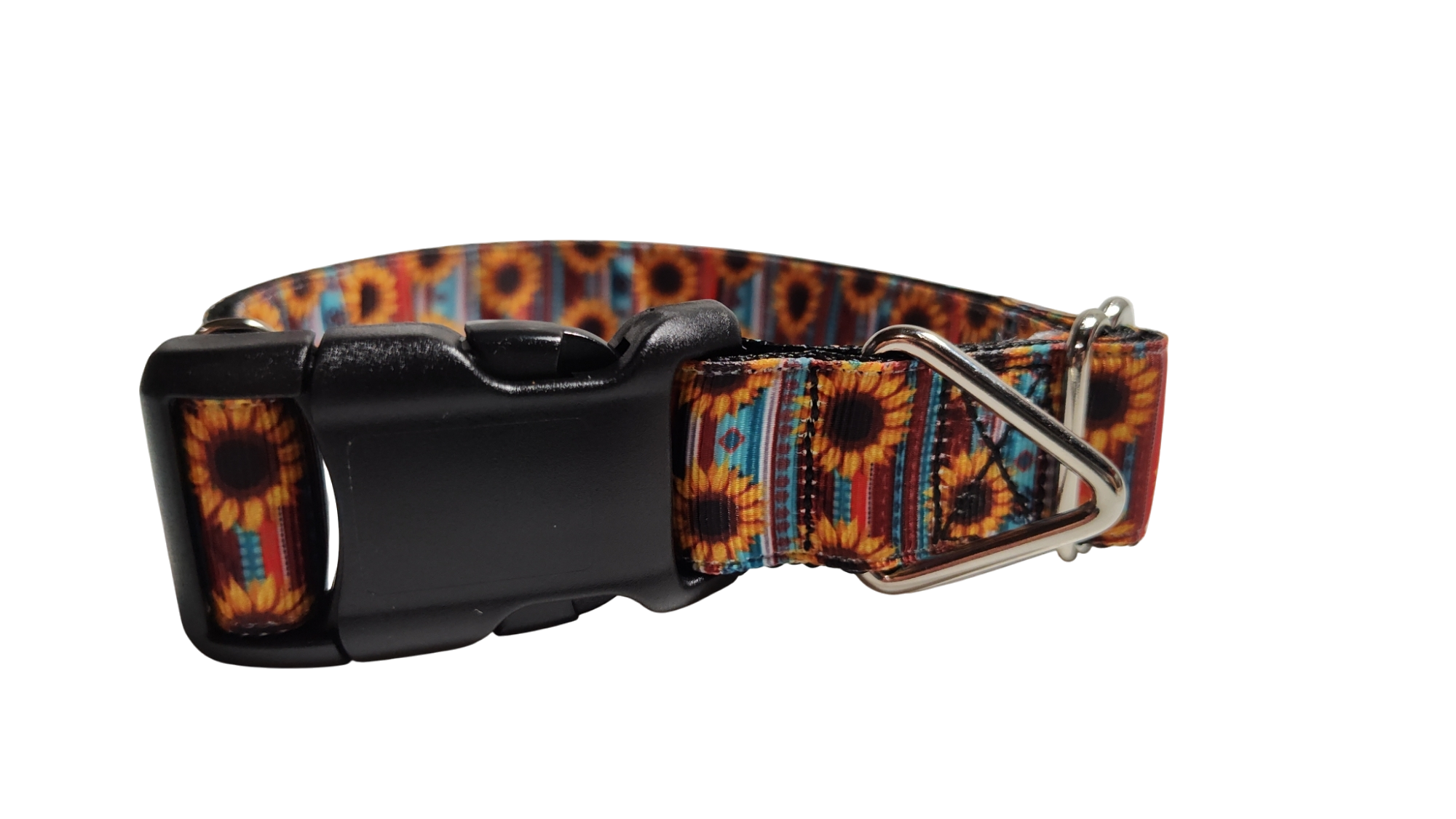 Sunflower Stripes Nylon Dog Collar