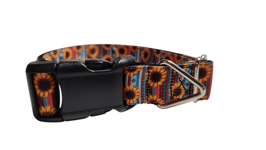 Sunflower Stripes Nylon Dog Collar | Purrfect Pet Kingdom