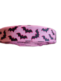 Pink Bats Nylon Dog Collar, Leash