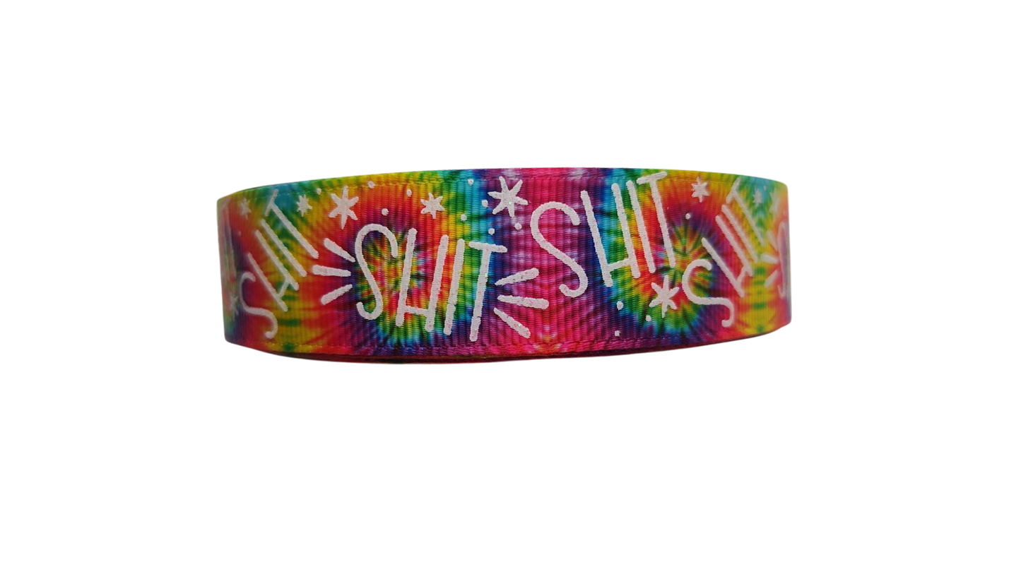 Shit Rainbow Tie Dye Nylon Dog Collar | Purrfect Pet Kingdom