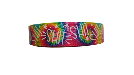 Shit Rainbow Tie Dye Nylon Dog Collar | Purrfect Pet Kingdom
