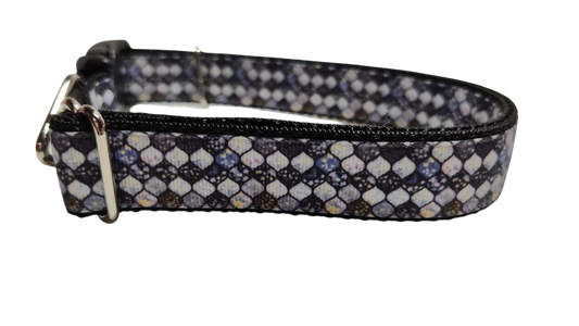 Grey Mosaic Nylon Dog Collar | Purrfect Pet Kingdom