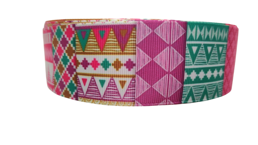 1.5" Wide Busy Body Tribal Patterns Nylon Dog Collar | Purrfect Pet Kingdom