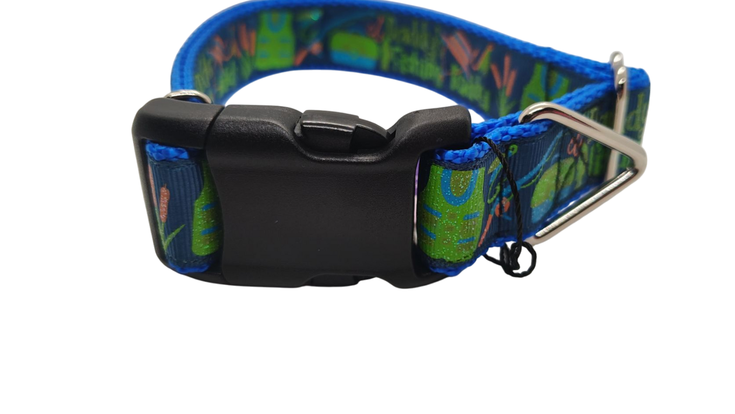 Daddy's Fishing Buddy Nylon Dog Collar | Purrfect Pet Kingdom