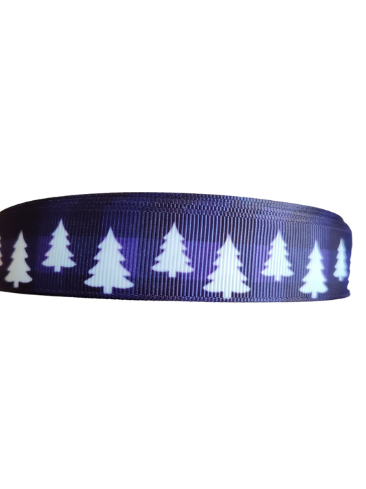 Purple Plaid Trees Nylon Dog Collar | Purrfect Pet Kingdom