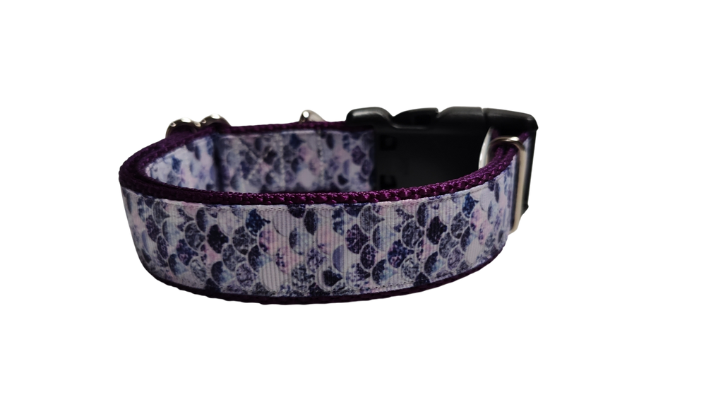 Purple Scales Nylon Dog Collar
