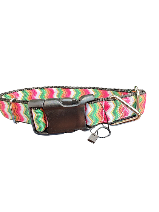 Summer Zig Zags Nylon Dog Collar | Purrfect Pet Kingdom