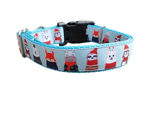 Animals in Sweaters Christmas Nylon Dog Collar | Purrfect Pet Kingdom