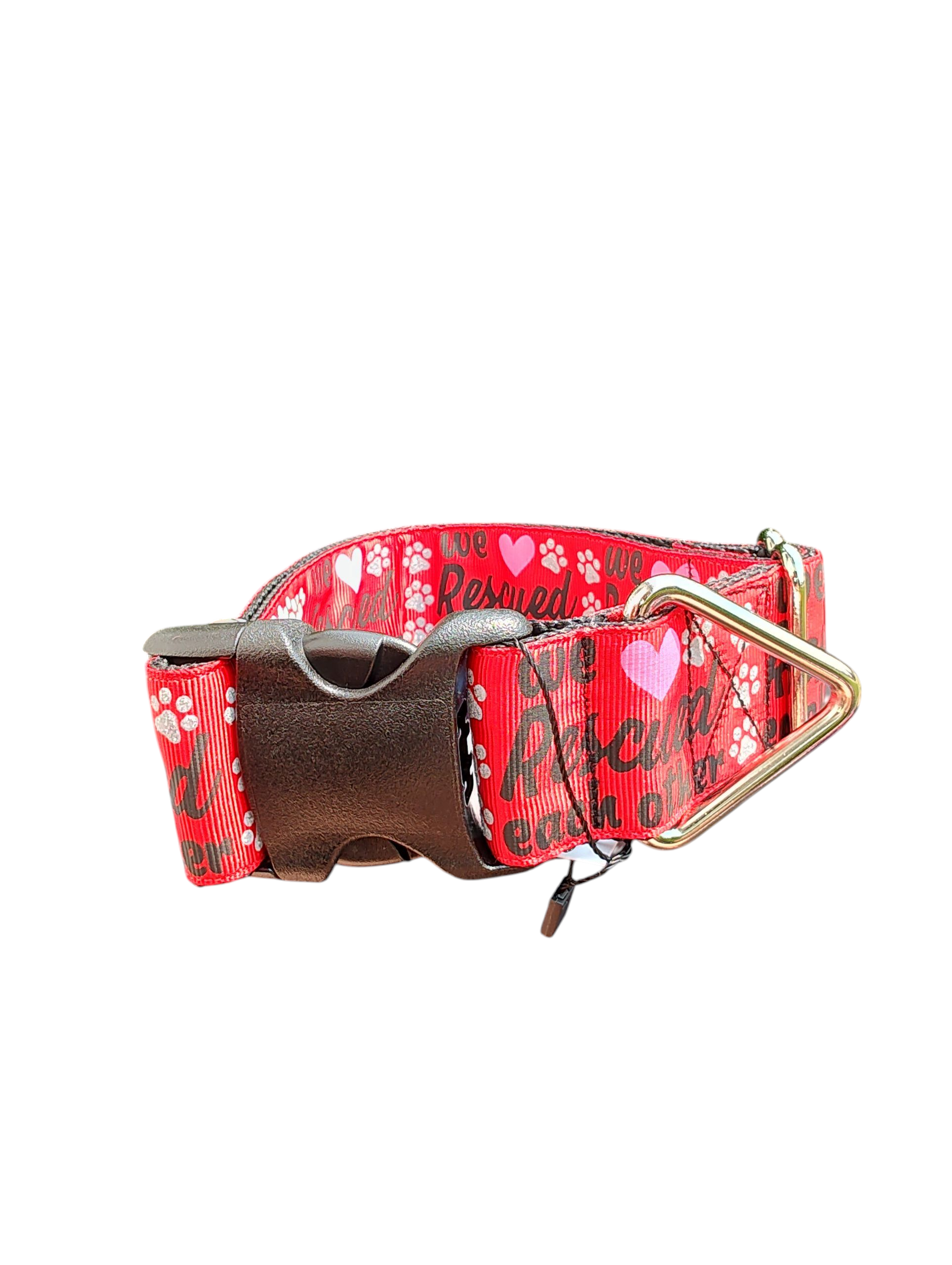 1.5" Wide We Rescued Each Other Nylon Dog Collar