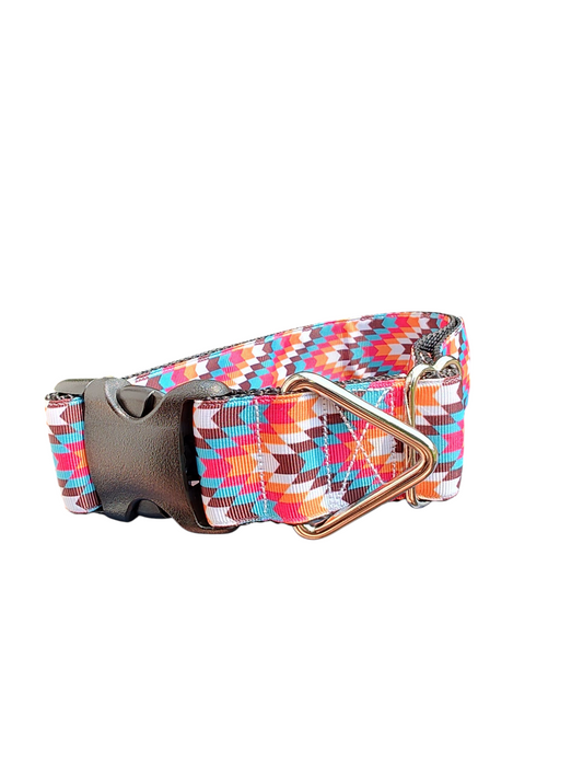 1.5" Wide Tribal Chevron Nylon Dog Collar | Purrfect Pet Kingdom
