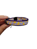 1/2" Purple Duckies Nylon Dog Collar