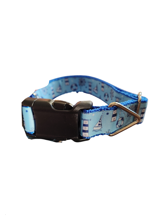 Sail The Coast Nylon Dog Collar | Purrfect Pet Kingdom