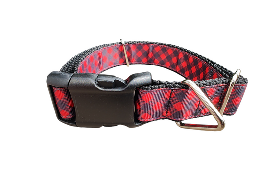 Buffalo Check Plaid Nylon Dog Collar | Purrfect Pet Kingdom