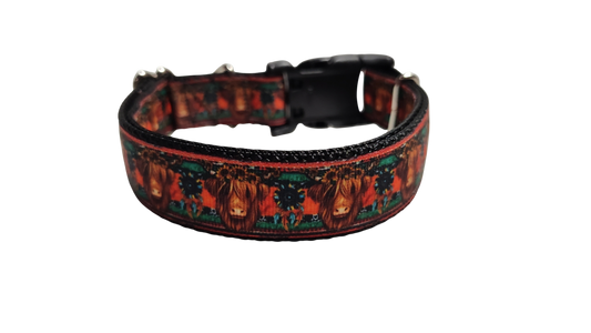 Western Highland Cow Nylon Dog Collar | Purrfect Pet Kingdom