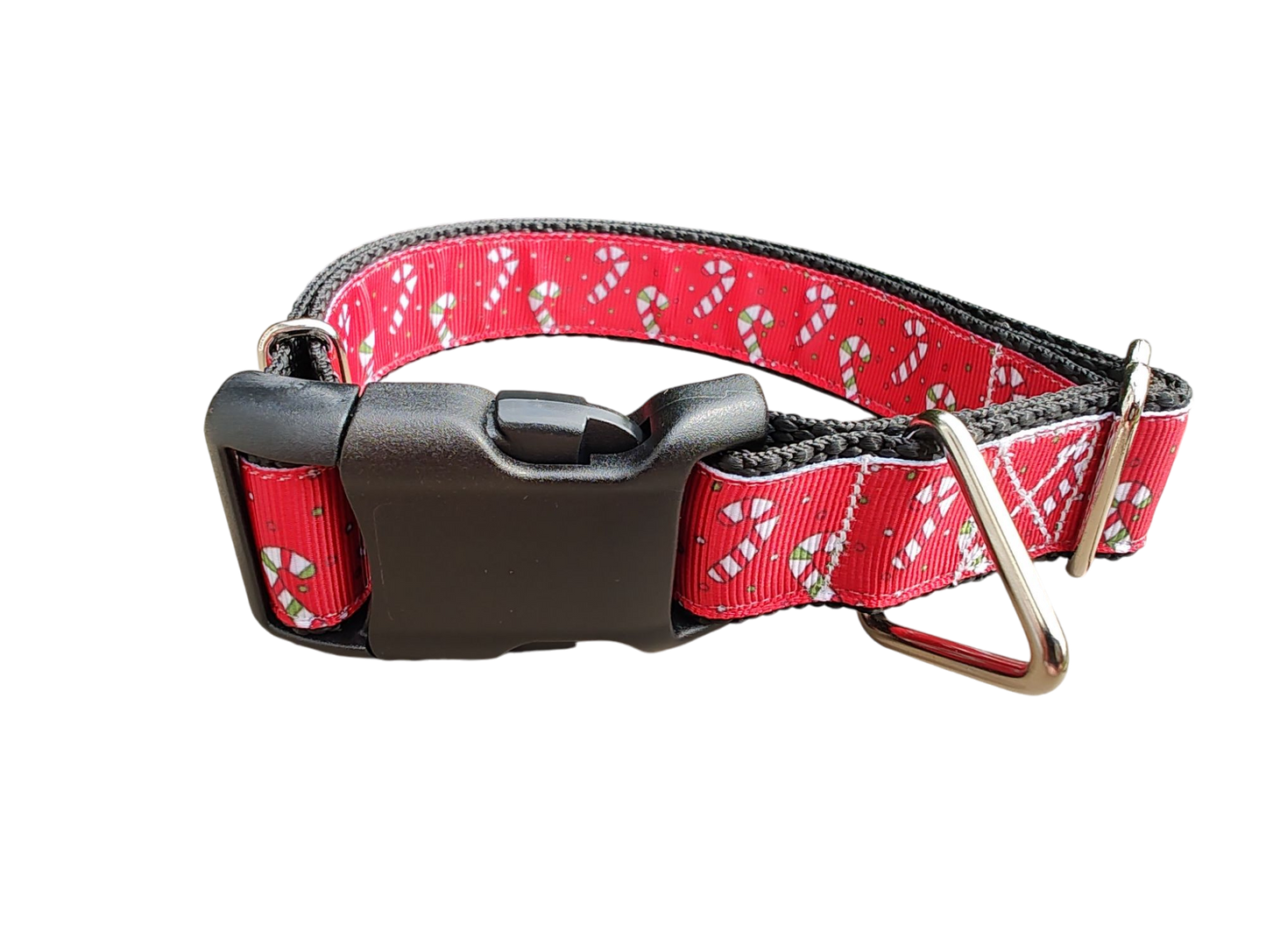 Christmas Candy Canes Nylon Dog Collar | Purrfect Pet Kingdom