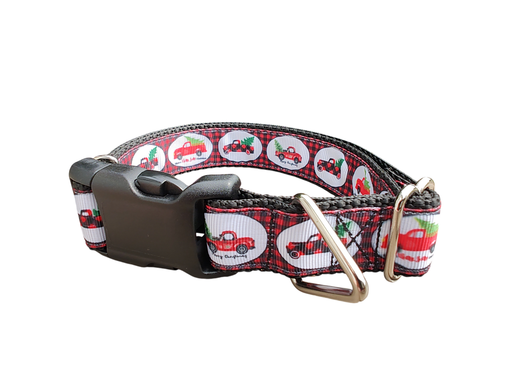 Christmas Red Truck Nylon Dog Collar | Purrfect Pet Kingdom
