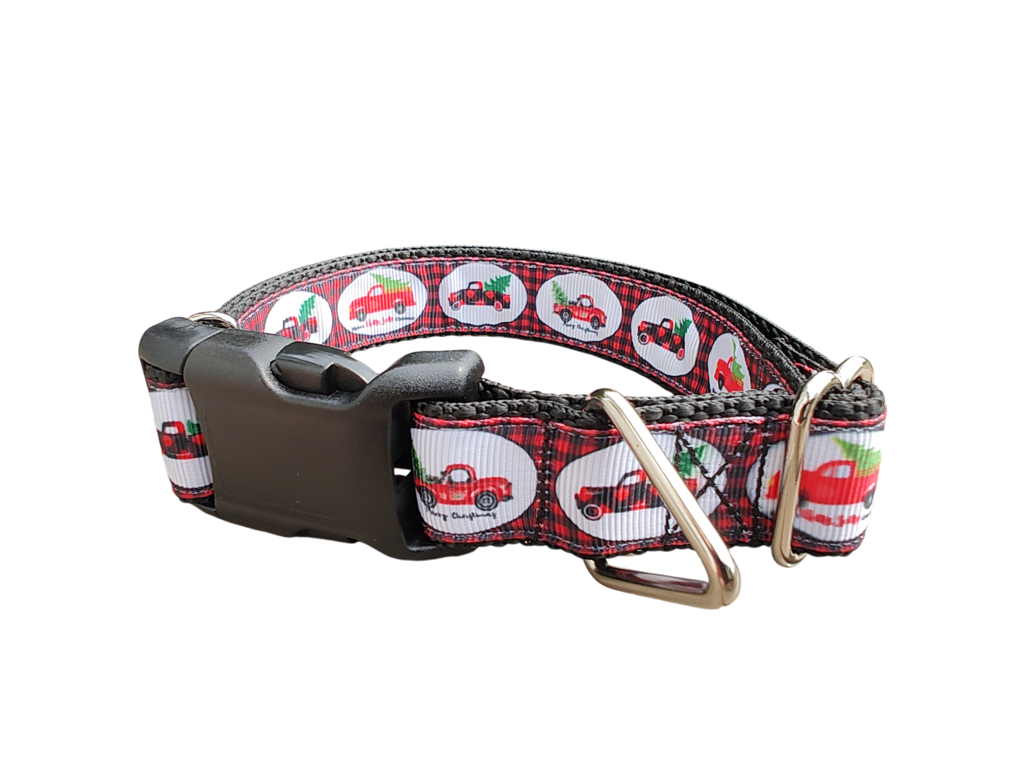 Christmas Red Truck Nylon Dog Collar | Purrfect Pet Kingdom