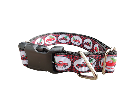 Christmas Red Truck Nylon Dog Collar | Purrfect Pet Kingdom