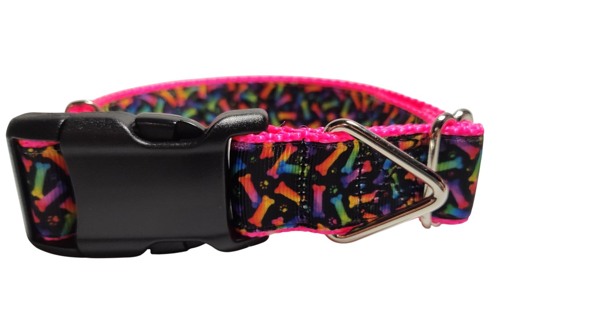 Neon Bones Nylon Dog Collar MD, LG, XL, Leash