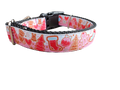 Pink Christmas Cookies Nylon Dog Collar