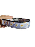 White Flowers Nylon Dog Collar