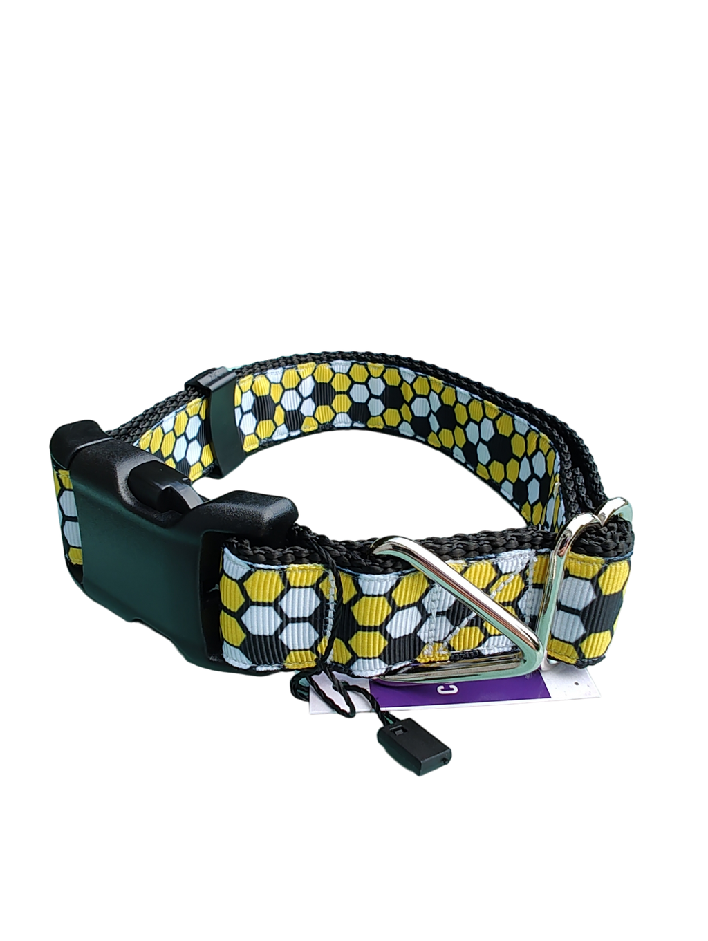 Beehive Black Nylon Dog Collar MD, LG, XL, Leash | Purrfect Pet Kingdom