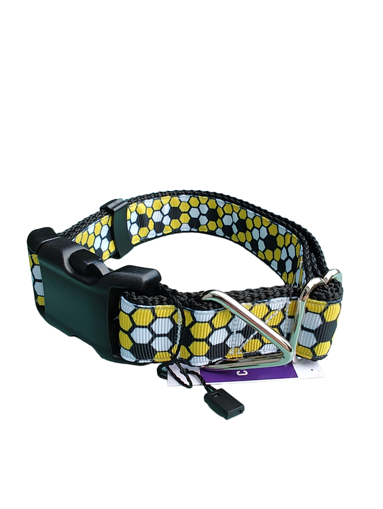 Beehive Black Nylon Dog Collar MD, LG, XL, Leash | Purrfect Pet Kingdom
