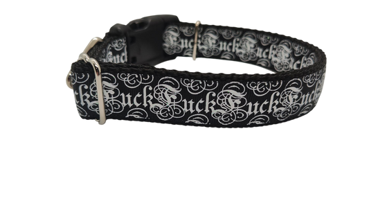 Fuck Black Nylon Dog Collar | Purrfect Pet Kingdom