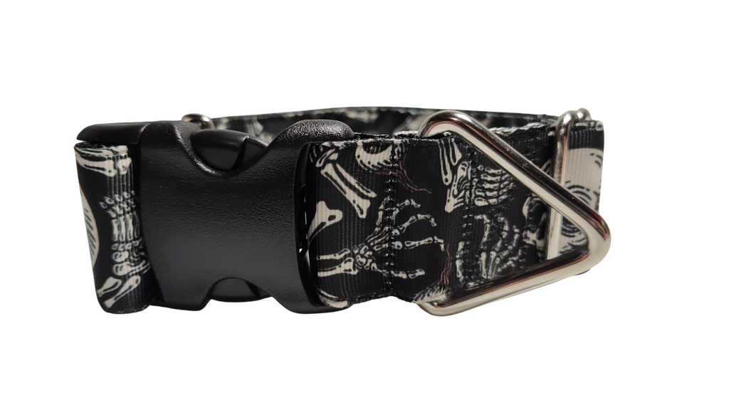 1.5" Skeleton Bones Nylon Dog Collar