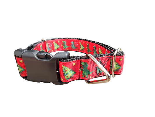 Christmas Tree Rex Nylon Dog Collar | Purrfect Pet Kingdom