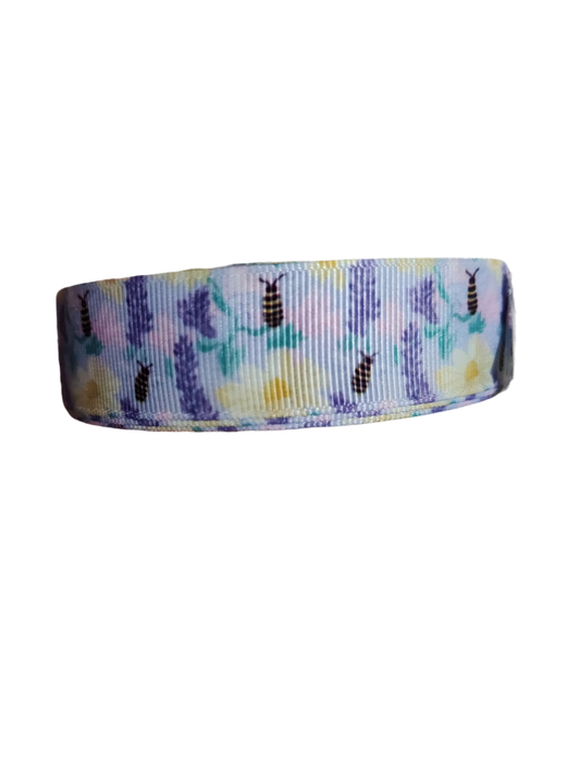 Lavender Bees Nylon Dog Collar | Purrfect Pet Kingdom