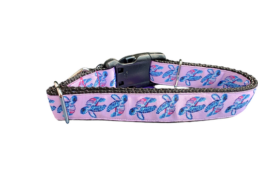 Pink Purple Sea Turtles Nylon Dog Collar | Purrfect Pet Kingdom