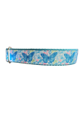 Blue Butterflies Nylon Dog Collar