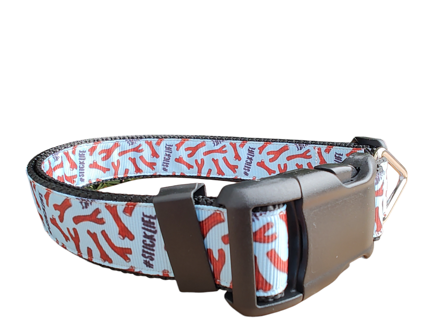 # Stick Life Black Nylon Dog Collar MD, LG, XL, Leash | Purrfect Pet Kingdom
