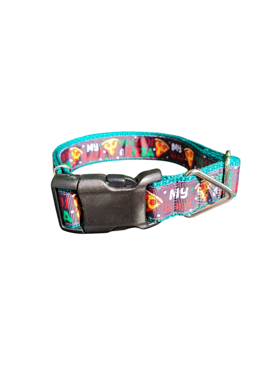 Pizza My Heart Nylon Dog Collar | Purrfect Pet Kingdom