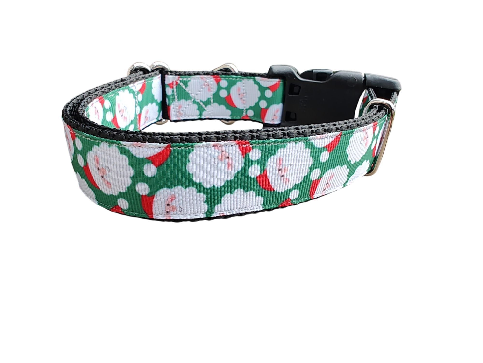 Santa Heads Christmas Nylon Dog Collar | Purrfect Pet Kingdom