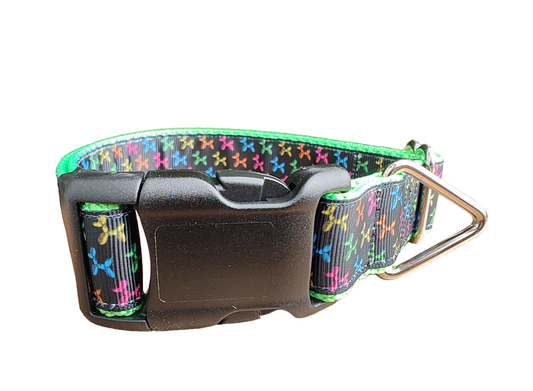 Balloon Dog Neon Green Nylon Dog Collar MD, LG, XL, Leash | Purrfect Pet Kingdom