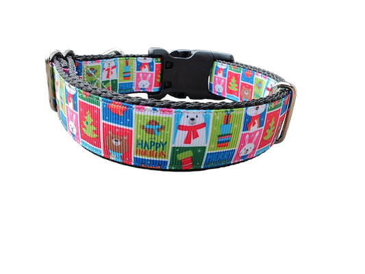 Christmas Cards Nylon Dog Collar | Purrfect Pet Kingdom