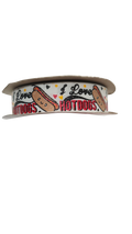 I Love Hot Dogs Nylon Dog Collar