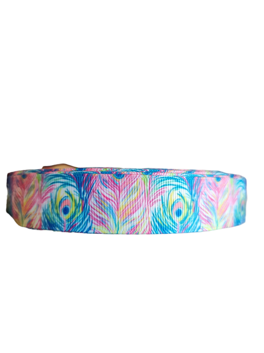 Pastel Feathers Nylon Dog Collar | Purrfect Pet Kingdom