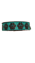 Leopard Print Paws Nylon Dog Collar