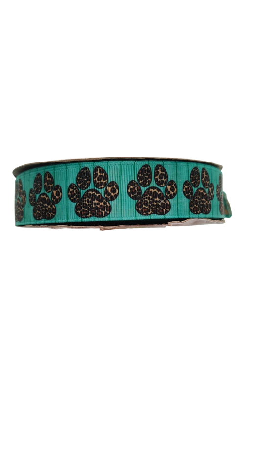 Leopard Print Paws Nylon Dog Collar | Purrfect Pet Kingdom