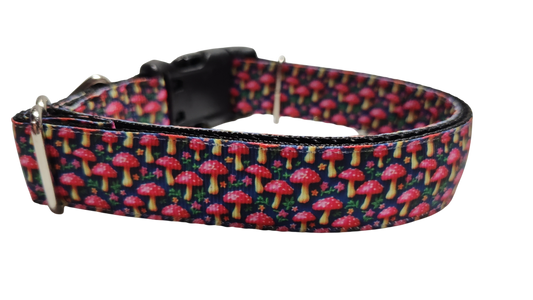 Little Mushrooms Nylon Dog Collar | Purrfect Pet Kingdom