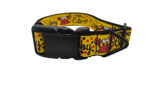 Too Cute To Be Crabby Nylon Dog Collar | Purrfect Pet Kingdom