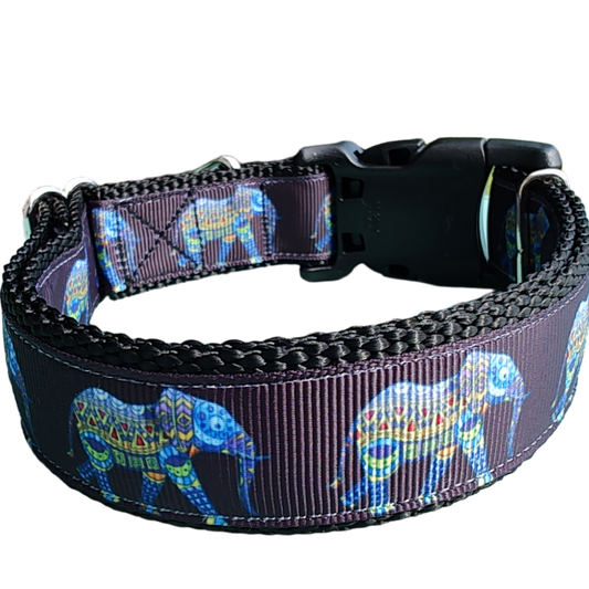Mandala Elephant Nylon Dog Collar | Purrfect Pet Kingdom