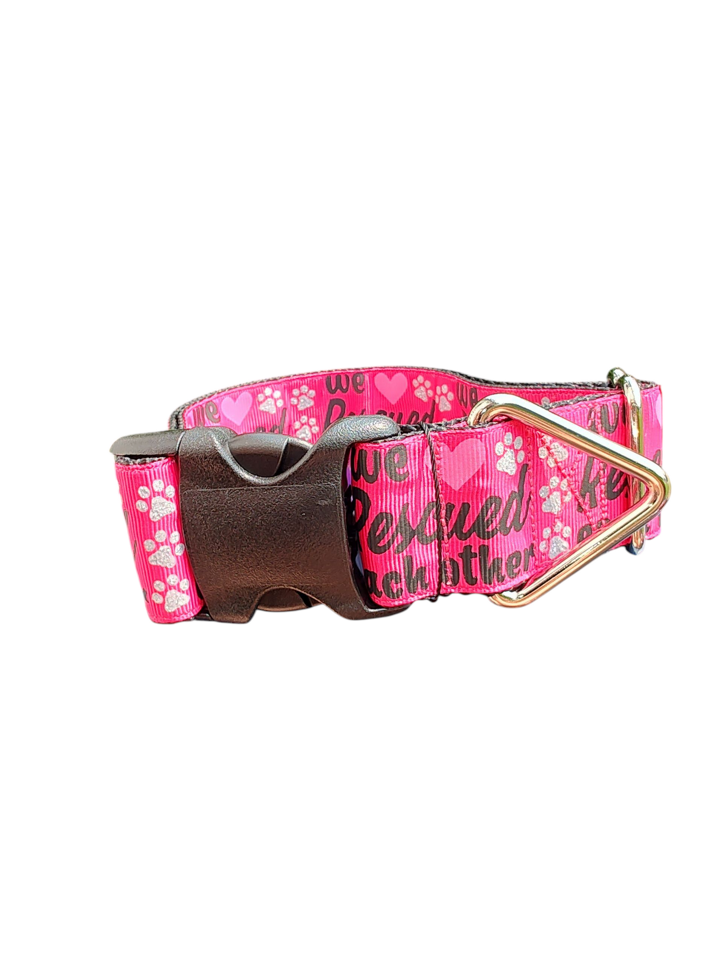 1.5" Wide We Rescued Each Other Nylon Dog Collar | Purrfect Pet Kingdom